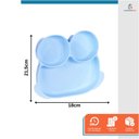 Ver imagem 2 de Prato Infantil Bebê Introdução Alimentar C/ 3 Divisórias Sapinho Azul