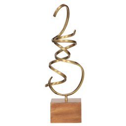 Escultura em Metal e Madeira - 1