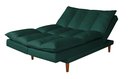 Ver imagem 2 de Sofá Cama Vancouver 3 Lugares Império Reclinável Casal Pés Madeira Suede Verde 403