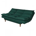 Ver imagem 5 de Sofá Cama Vancouver 3 Lugares Império Reclinável Casal Pés Madeira Suede Verde 403