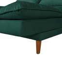 Ver imagem 4 de Sofá Cama Vancouver 3 Lugares Império Reclinável Casal Pés Madeira Suede Verde 403