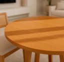 Ver imagem 4 de Mesa de Jantar Redonda Freijó c/ Base em Madeira Maciça 60cm