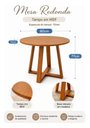 Ver imagem 5 de Mesa de Jantar Redonda Freijó c/ Base em Madeira Maciça 60cm
