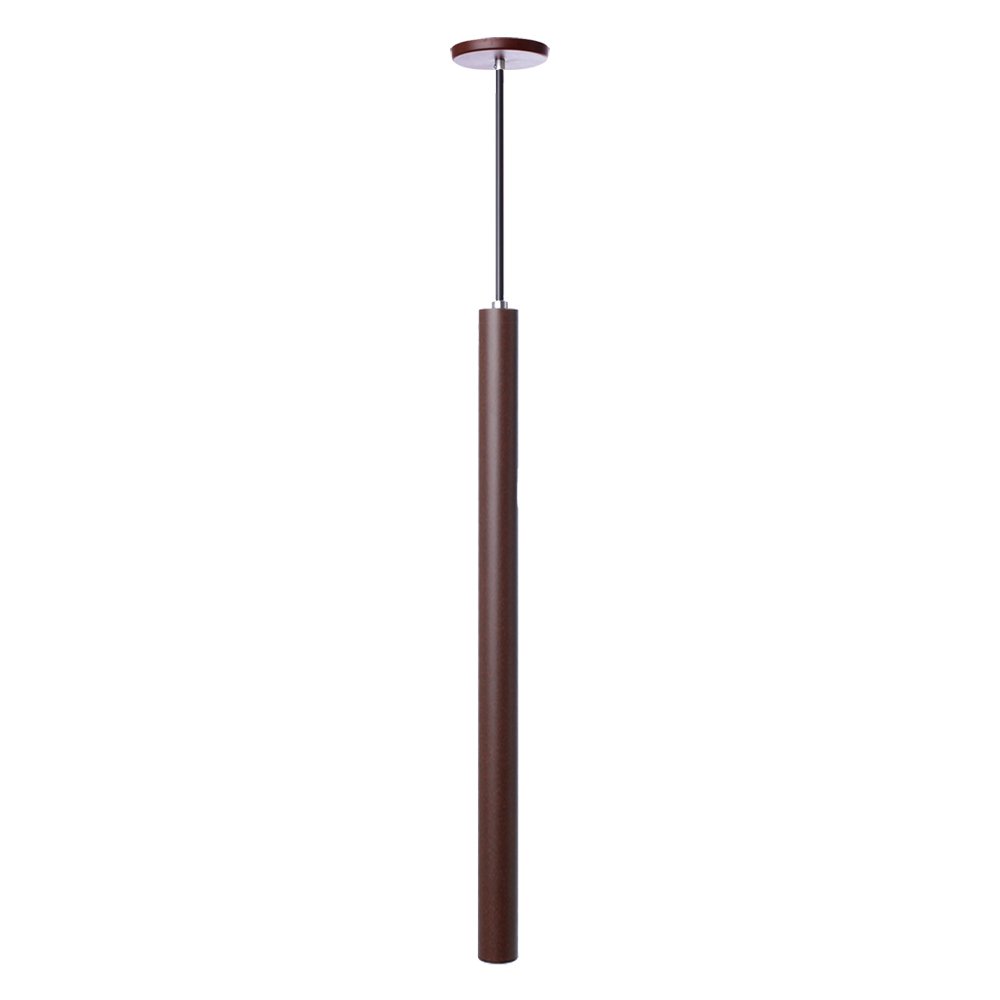 Kit 2 Pendente Luminária Tubo Marrom 50Cm Canopla 6cm - 2