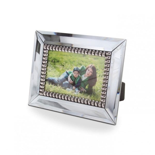 Porta Retrato Retangular Espelhado 10cmx15cm Nakine - 1
