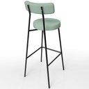 Ver imagem 6 de Kit 06 Banquetas Alta Bar Cozinha Sala de Jantar Aço Milão L02 Linho Verde Menta - Lyam Decor