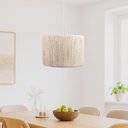 Ver imagem 1 de Luminária de Teto Paris em Corda Sisal Natural Palha Rústica:branco