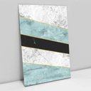 Ver imagem 2 de Quadro Decorativo em Canvas Geométrico Branco e Azul TaColado Chassi 90 x 60cm