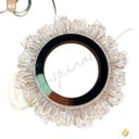 Ver imagem 2 de Pendente Sol Redondo Aurola Anel Dourado Led 3 Cores Multicor 7w Bivolt