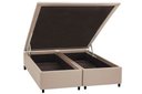 Ver imagem 3 de Base Box Bau Bipartido Casal Suede Premium Santo Box Bipartido 47x138x188:bege