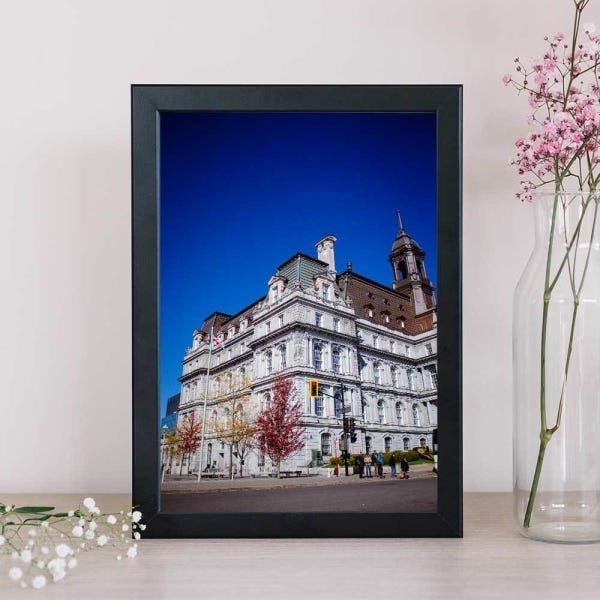 Quadro decorativo - Prédio em Montréal - Canadá:Preto - 1