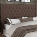 Ver imagem 2 de Cabeceira Cama Box Casal 140cm Estofada Frizza P05 Veludo Marrom - Lyam Decor
