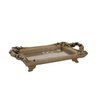 Bandeja Decorativa Provençal Resina com Pegador Bege Envelhecido - 3