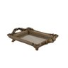 Bandeja Decorativa Provençal Resina com Pegador Bege Envelhecido - 1