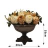 Bomboniere Vaso Para Arranjo Flor de Liz Bronze Marrom - 3