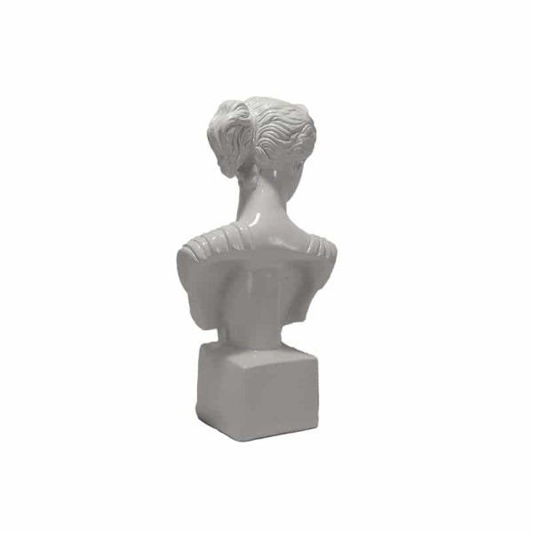 Escultura Estátua Busto Ártemis Branco - 4