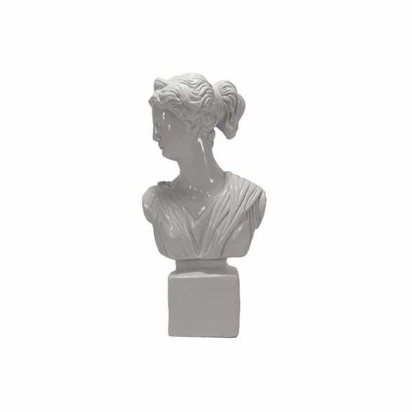 Escultura Estátua Busto Ártemis Branco - 1