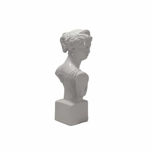Escultura Estátua Busto Ártemis Branco - 3