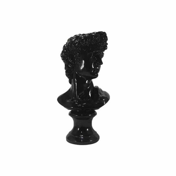 Escultura Estátua Busto de Davi Preto Grande - 1