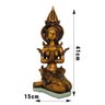 Escultura Parvati Deusa Indiana Dourado Envelhecido - 2