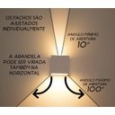 Ver imagem 3 de Arandela Led Facho Regulável 6w Branco Quente 3000k Preto Ip65 Alumínio Bivolt