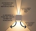 Ver imagem 3 de Arandela Led Facho Regulável 6w Branco Quente 3000k Preto Ip65 Alumínio Bivolt