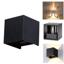 Ver imagem 2 de Arandela Led Facho Regulável 6w Branco Quente 3000k Preto Ip65 Alumínio Bivolt