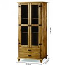 Ver imagem 3 de Cristaleira 2 Portas e 2 Gavetas Win Rústico