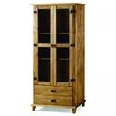 Ver imagem 1 de Cristaleira 2 Portas e 2 Gavetas Win Rústico