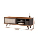 Ver imagem 4 de Painel Ripado Com Rack Para Sala TV Até 60 Polegadas Freijó Cinza Urbano Brisa Patrick Shop JM