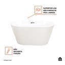 Ver imagem 3 de Banheira Freestanding Imersao Aragonita Pingoo.casa - Branco