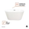 Banheira Freestanding Imersao Aragonita Pingoo.casa - Branco - 3