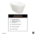 Ver imagem 2 de Banheira Freestanding Imersao Aragonita Pingoo.casa - Branco