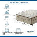Ver mais imagens de Conjunto Box Queen Mola Probel Siena (158x198x54cm)