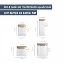 Ver imagem 3 de KIT POTES HERMETICOS VIDRO QUAD 800/600/400/200ML - 4PÇS