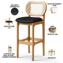 Ver imagem 4 de Kit 02 Banquetas Altas Para Cozinha Bancada Sala Tela Betta Fixa L02 Couríssimo Preto - Lyam Lyam De