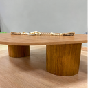 Ver imagem 3 de Mesa de Centro Frittella Orgânica 120x110cm + Lateral 51cm - Freijó