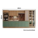 Ver imagem 2 de Armário de Cozinha Modulada Completa 08 Peças 4,00m Botanic Kappesberg