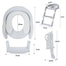 Assento Redutor Infantil Escada para Vaso Sanitário Deend Ajustável Cor Cinza/branco - 7
