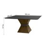 Conjunto de Mesa Sala de Jantar Mônaco com 6 Cadeiras Carvalho/Cinza Quadrada 1,36m Dobuê - 10