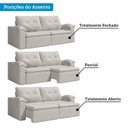 Ver imagem 6 de Sofá Retrátil e Reclinável 3 Lugares 230cm San Miguel Yescasa