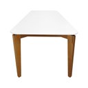 Ver imagem 4 de Mesa de Jantar Flutuante 220x90cm Madeira Maciça - Amêndoa - Tampo 220x90cm Branco/vidro Off-white