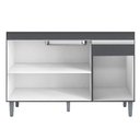 Ver imagem 4 de Balcão Gabinete de Pia Tatiane 3 Portas 1 Prateleira MDP 118cm Preto