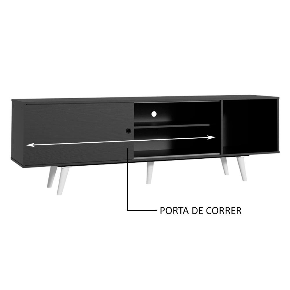 Rack Madesa Dubai para Tv até 65 Polegadas com Pés - Preto/branco - 6