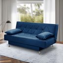 Ver imagem 1 de Sofá Cama 1,80m Iara Suede Azul Rover & Beato
