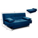 Ver imagem 2 de Sofá Cama 1,80m Iara Suede Azul Rover & Beato