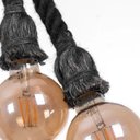 Ver imagem 6 de Pendente Lustre Luminária Rústico Corda 2 Lâmpadas 1,80m