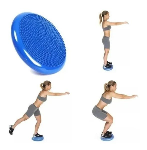 Disco de Equilíbrio Inflável para Pilates Yoga Funcional- Azul - 2