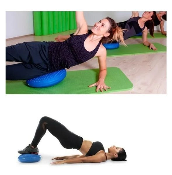 Disco de Equilíbrio Inflável para Pilates Yoga Funcional- Azul - 4