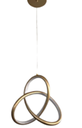 Ver imagem 1 de Pendente Moderno Dourado 22cm Led 26W 3200K Bivolt PARIS LUZ